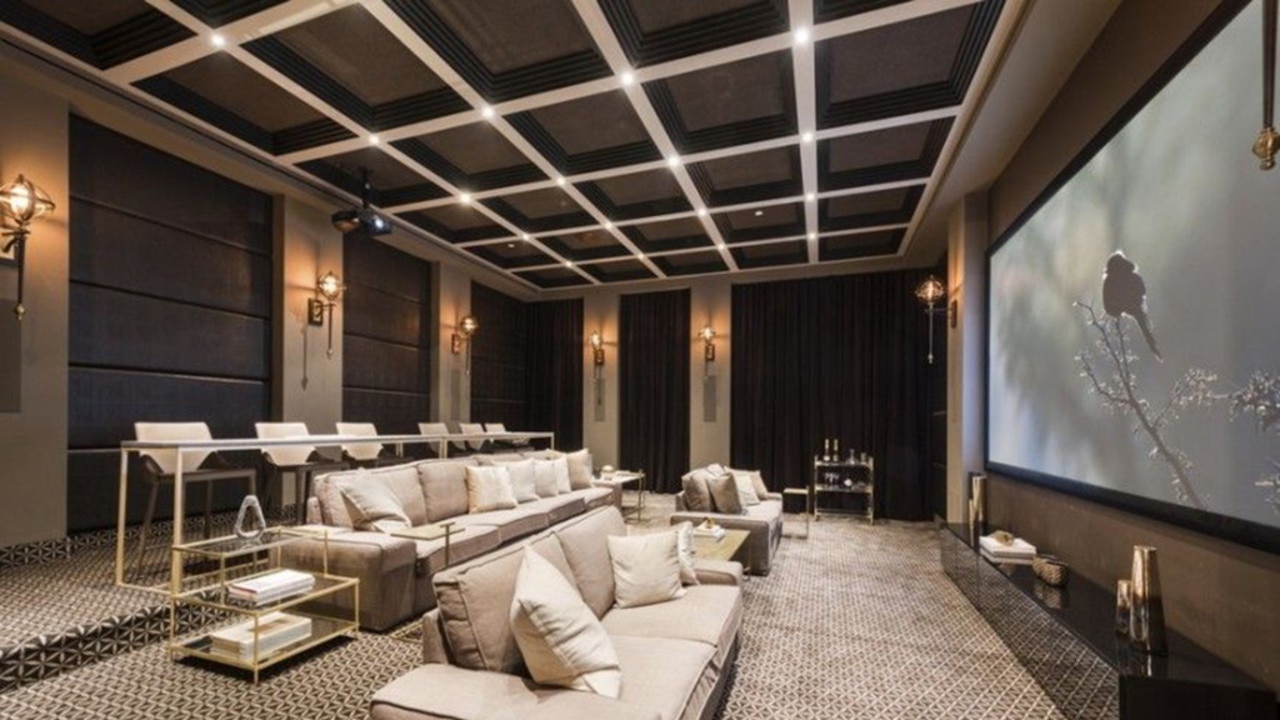 The soundproof theatre has vaulted ceilings. Picture: Realtor