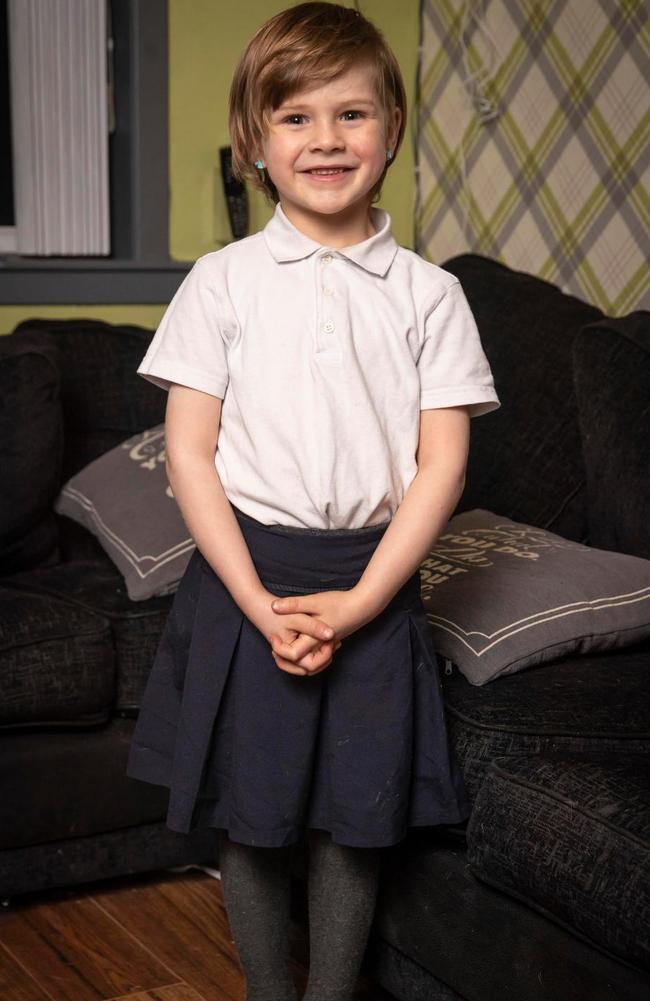 Jayden began living as a girl nearly a year ago and started wearing dresses and insisting on having her nails painted. Picture: Andy Barr/The Sun