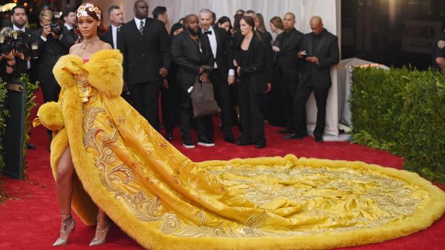 Rihanna in Guo Pei. Picture: Getty Images