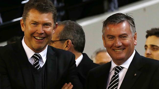 Collingwood president Eddie McGuire and CEO Gary Pert. Friday July 5, 2013.