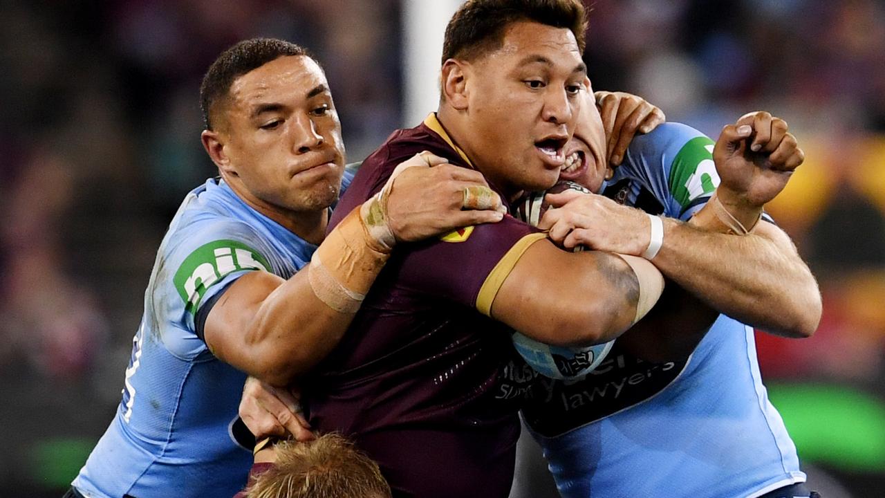 Josh Papalii made some huge charges against the Blues.