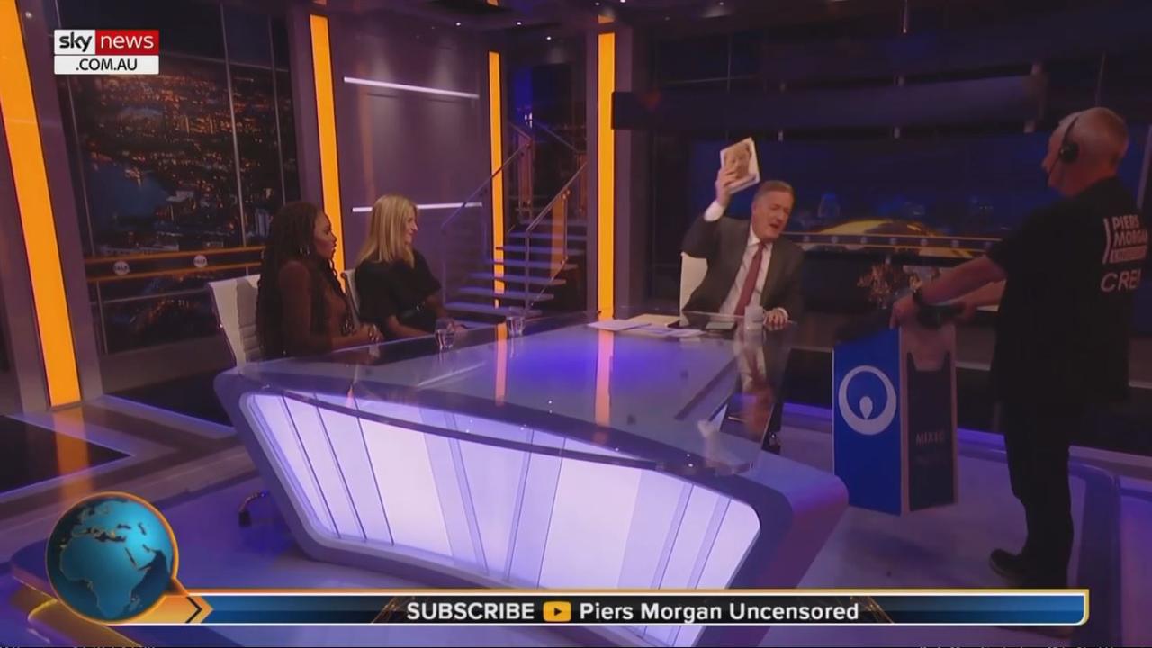 Morgan then said there was ‘one thing’ to do with Harry’s memoir. Picture: Sky News Australia/Piers Morgan Uncensored