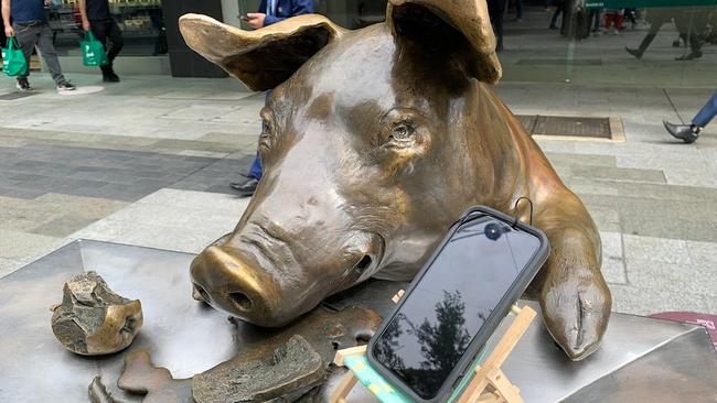 Would our famous Rundle Mall pigs be considered too cheeky? Picture: Supplied