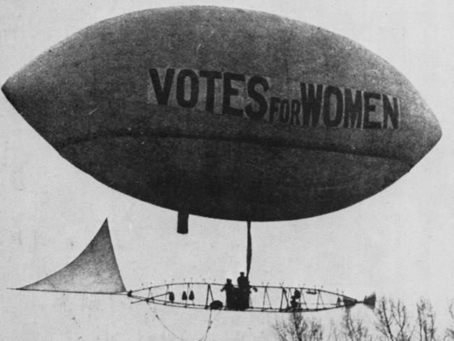 Adelaide-born women's rights suffragette Muriel Matters’ dirigible which Muriel flew over London.