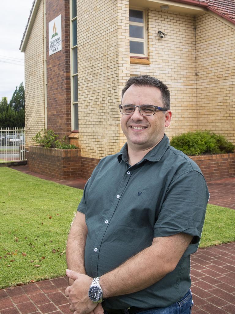 Pastor Joe Azzopardi leads the Seventh-day Adventist Church in Hume St. Picture: Nev Madsen