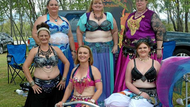 Mel McNeill, Patrina Day, Claire Schmidt, Tara Cowen, Madison Harth and Sherie Stickley at the Quay St Markets on Sunday. FULL STORY: P5. Picture: Jann Houley