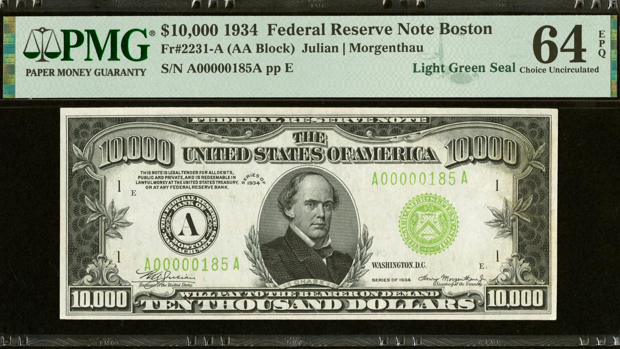 The banknote was issued in 1934. Picture: Heritage Auctions.