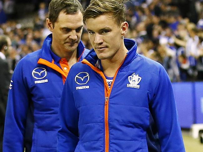 Kayne Turner was injured in the opening minutes on Friday night. Picture: Wayne Ludbey