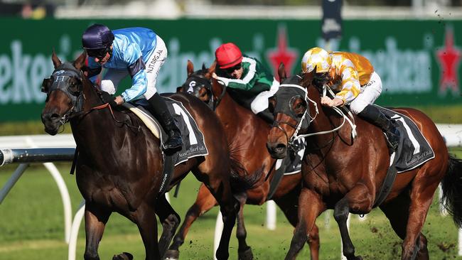 Glen Boss wins on Edison at Royal Randwick Racecourse (Photo by Matt King/Getty Images)