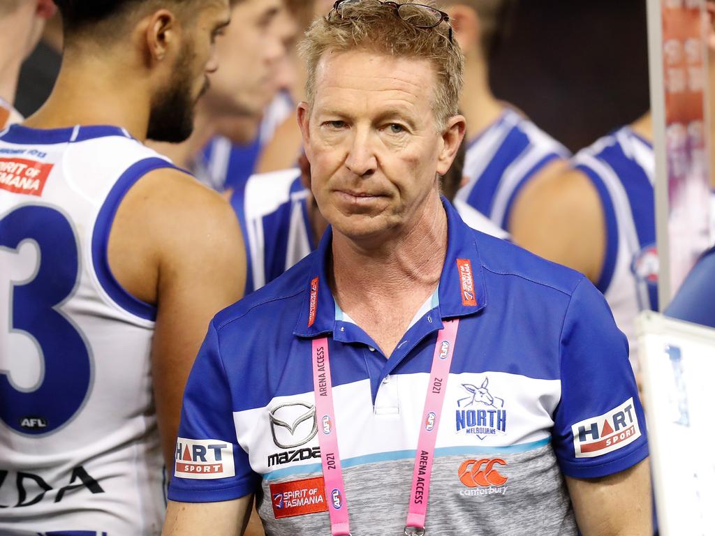 Noble took over as coach of the Kangas this season. (Photo by Michael Willson/AFL Photos via Getty Images)