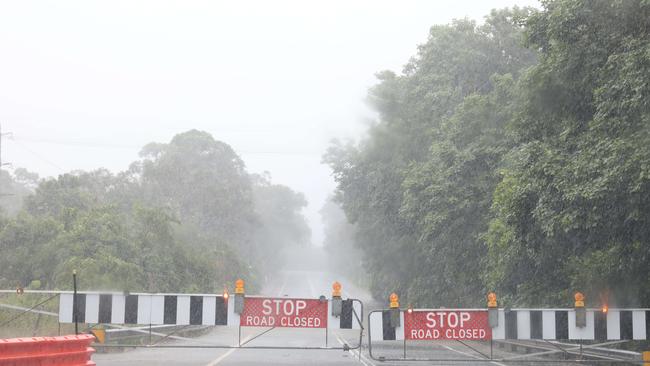 Wakehurst Parkway closed by floodwater on February 9. Picture: Damian Shaw