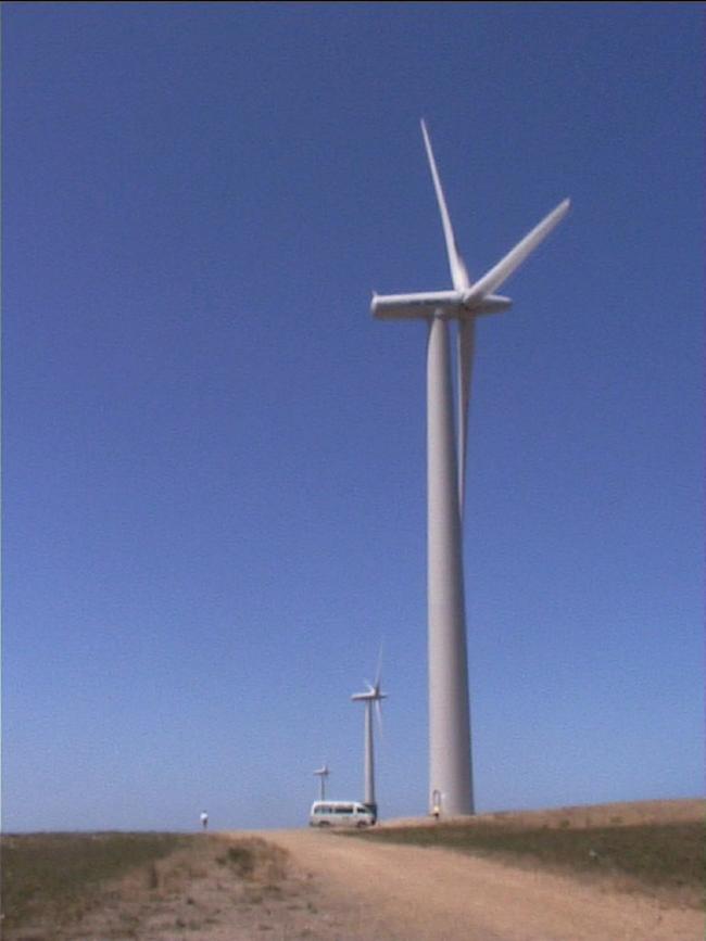 The wind farm turbines will be dismantled by crane. Picture: Supplied.