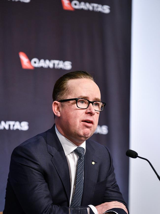 Qantas chief executive Alan Joyce described the border decision as ridiculous. Picture: NCA NewsWire/Flavio Brancaleone