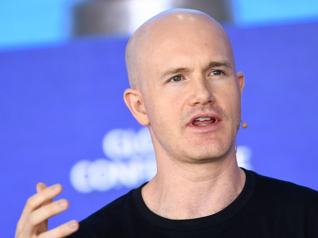 Coinbase CEO and founder Brian Armstrong. Picture: Patrick T. Fallon/AFP