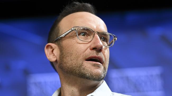 Adam Bandt’s Greens have achieved significant concessions from Labor. The 43 per cent target is a floor, not a ceiling. Picture: Martin Ollman