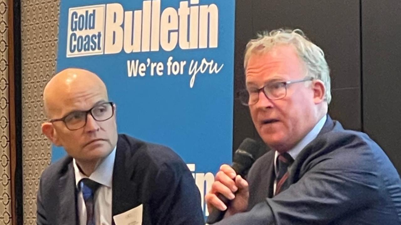 Gold Coast City Council CEO Tim Baker (pictured left) with Will Hodgman, the former Tasmanian Premier who is heading up Invest Gold Coast.