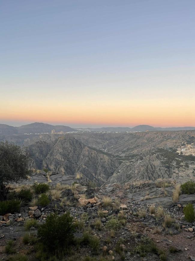 The view from Anantara Al Jabal Al Akhdar resort. Picture: Natalie Brown/news.com.au