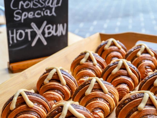 The hot cross bun croissants are very popular. Picture: Jenifer Jagielski