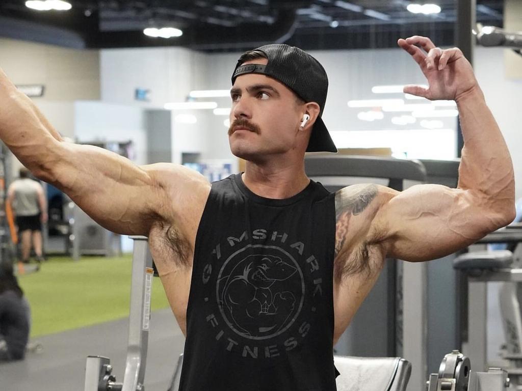 Brendon Wharton got his claim to fame with his hilarious dancing between gym sets. Picture: Instagram