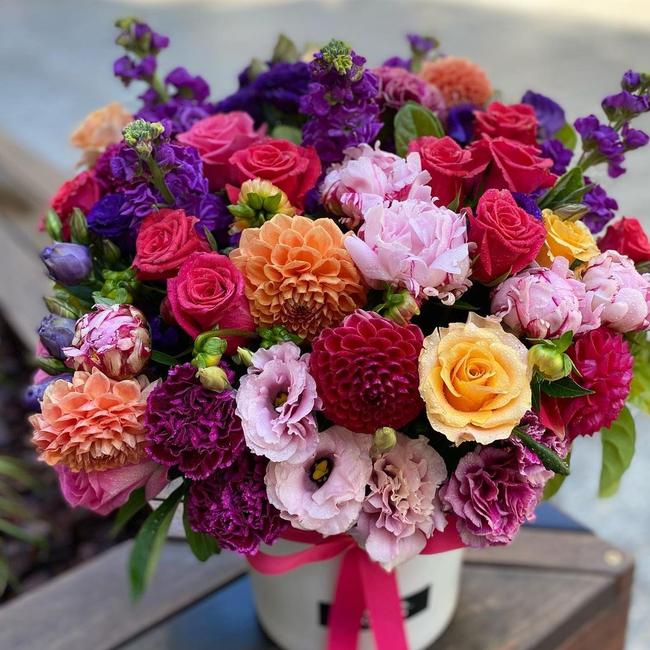 This colourful super deluxe arrangement from Perrotts is sure to please. Picture: Instagram @perrottsflorists