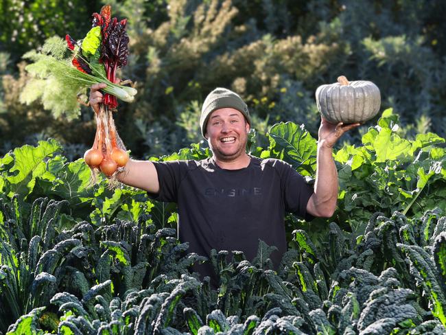 Morning Penni Farm has been shortlisted as a delicious Produce Awards National Finalist 2024. Owner Karl Breese with some of the produce he grows on his farm.                    Picture: David Caird