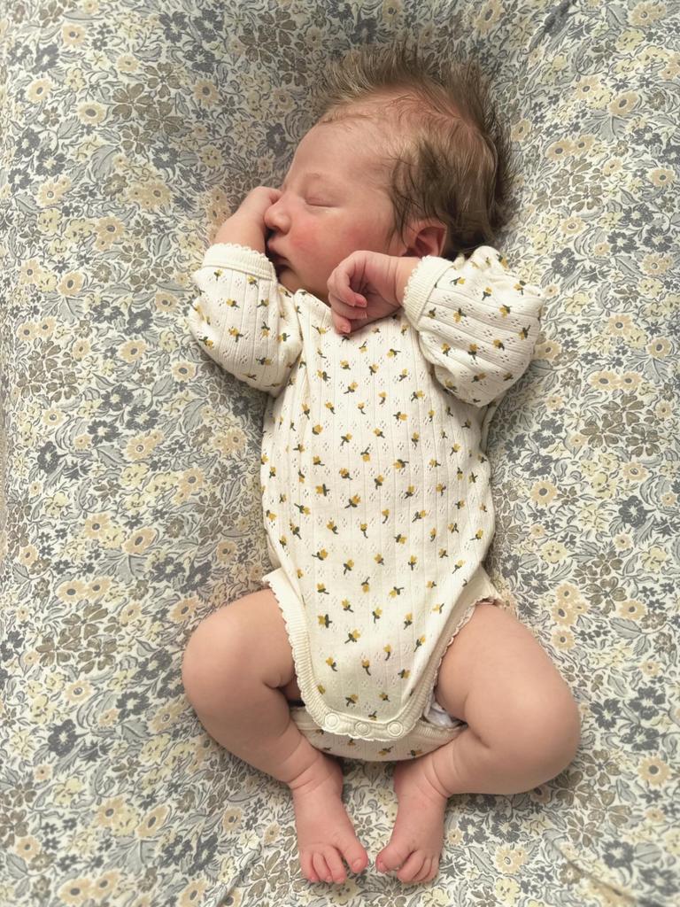 Breanna Randall and Mick Fanning have welcomed new daughter Lyla Skye Fanning on April 4. Picture: Instagram