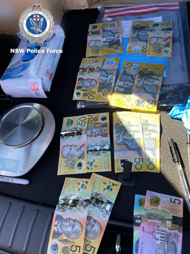 Along with cash that was also seized.