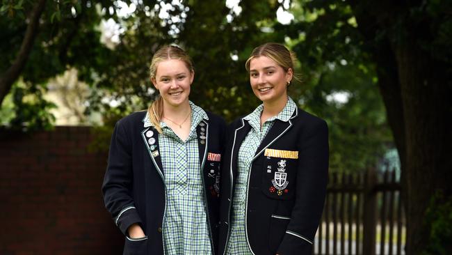 Geelong College's Dux Bailey Gait and Remy Locke said they were very happy and relieved with their results. Picture: David Smith