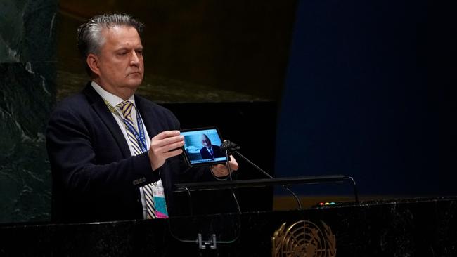 Ukraine's UN Ambassador Sergiy Kyslytsya gave a passionate speech at the UN General Assembly Emergency session in New York. TIMOTHY A. CLARY/AFP