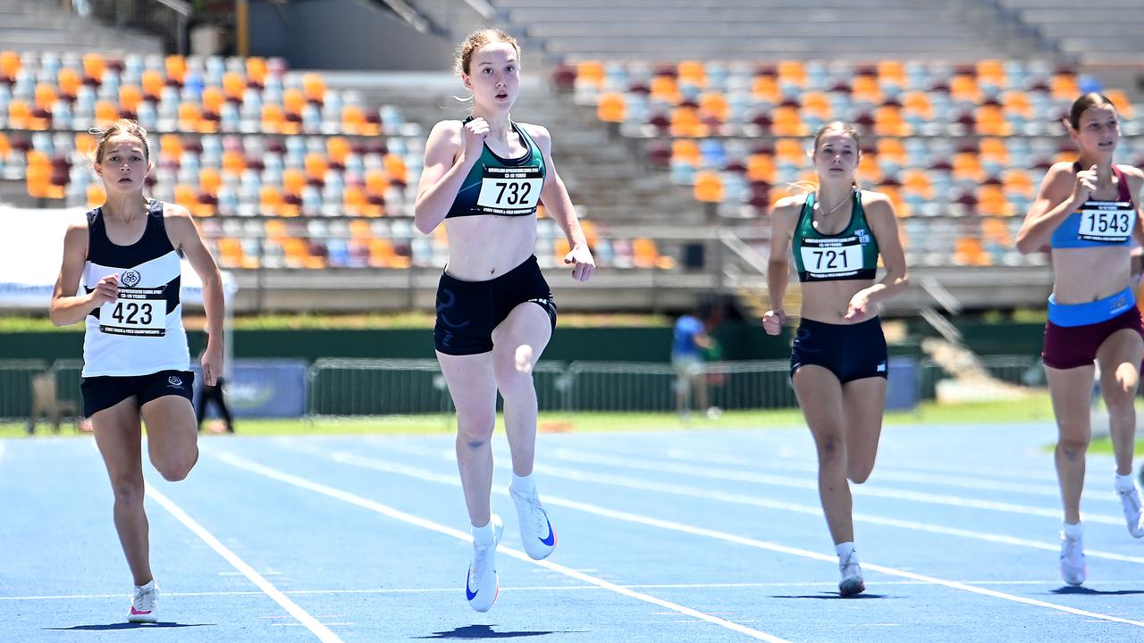 Queensland Representative School Sport track and field championships in Brisbane. Saturday October 12, 2024. Picture, John Gass