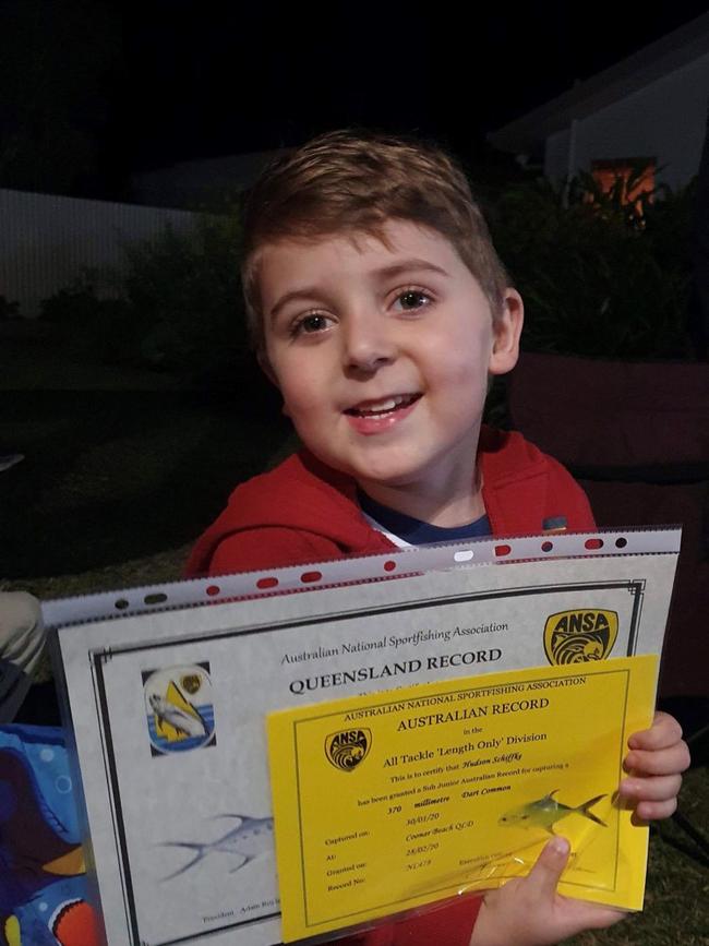 Hudson Schiffke with the certificate he received from ANSA. Photo: Contributed