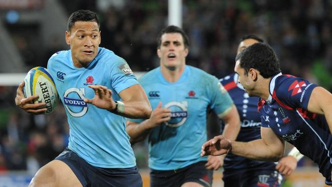 Israel Folau (L) has scored a competition-high 11 tries.