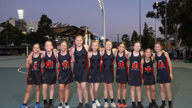 Newtown Mather under-11 netball team.