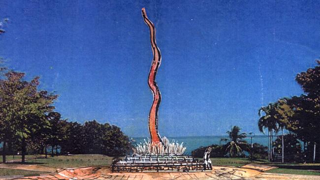 The contentious Stuart Spire designed by Territory artist Ro Koch-Laurie.