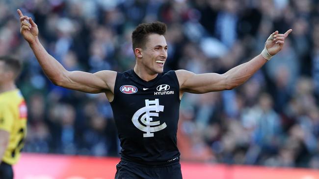 Josh DeLuca joined Carlton in the mid-season draft, playing six AFL matches