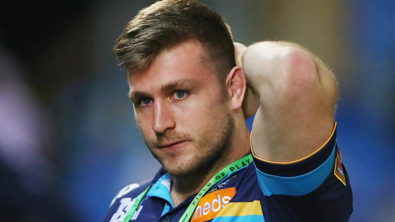 Jai Arrow of the Titans looks on during the round 19 match between the Gold Coast Titans and the Brisbane Broncos