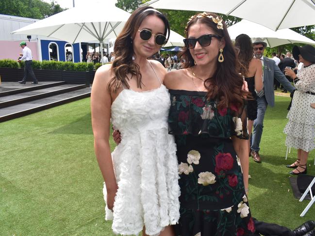 Guests in striking racewear at Penfolds Derby Day at the Flemington Racecourse on Saturday, November 02, 2024: