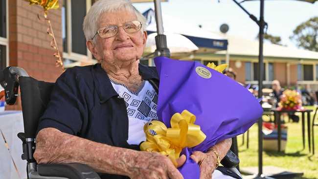 Milford Grange Retirement Village and Aged Care Community 10th anniversary morning tea. Thelma Young, 98, has been there for 10 years. Picture: Cordell Richardson