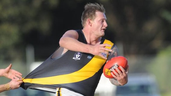 Premier ruckman Ryley Monkhorst has signed with Mooroolbark for 2022. Picture: Rob Carew