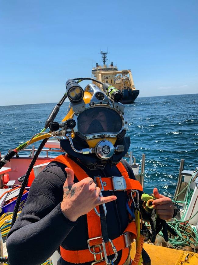 Commercial diver Jared Darcey, 28, of Dee Why. Picture: Supplied.