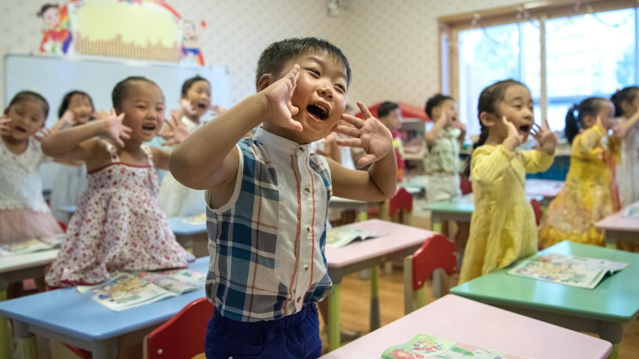 Children in class in Pyongyang, North Korea. Picture: Carl Court/Getty Images