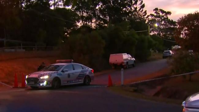 Police at the scene. Picture: Nine News