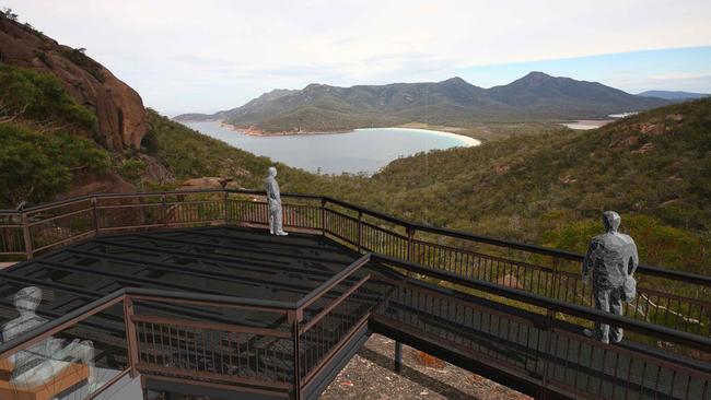 Concept drawing from a development application for a new viewing platform at Wineglass Bay, Freycinet.