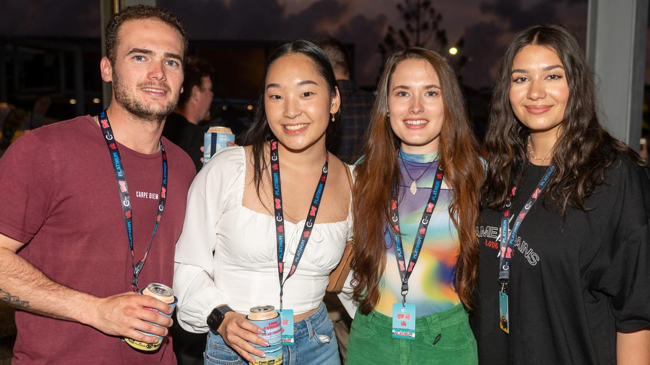 Matthew Wood, Sophie Eden, Alice Wood and Phany Chmeler at Rhythm on the Reef Saturday 30 September 2023 Picture: Michaela Harlow