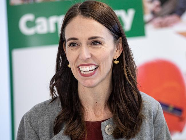 WELLINGTON, NEW ZEALAND - MAY 15: Prime Minister Jacinda Ardern visits Weltec School of Construction on May 15, 2020 in Wellington, New Zealand. Ardern visited WelTec and Whitireia Wellington Regional School of Construction to talk about the Budget 2020 free Trades and Apprenticeship Training Package. (Photo by Dom Thomas - Pool/Getty Images)