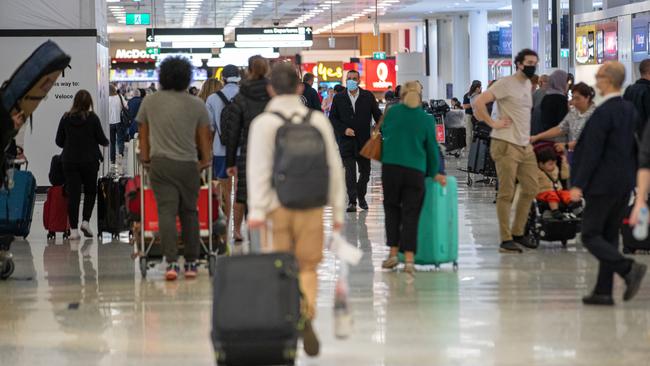 Sydney International Airport will be a busier place over summer. Picture: Christian Gilles