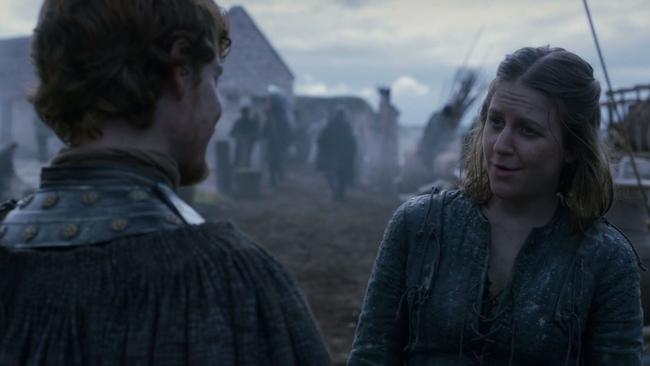 Theon meets Arya and then molests her. Why does she bother to rescue him?