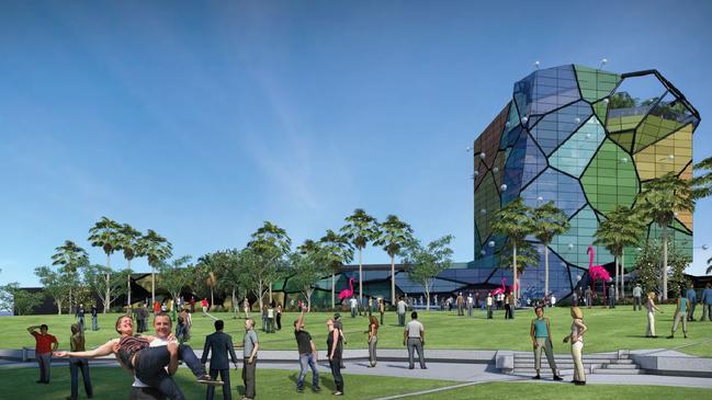 Artist impressions of Gold Coast Art Gallery at the Gold Coast Cultural Precinct, Evandale, Gold Coast Home of the Arts (HOTA). Supplied by Gold Coast City Council