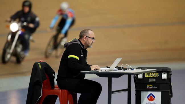 Australian track sprint cycling coach Gary West at the SuperDrome. Picture: Sarah Reed