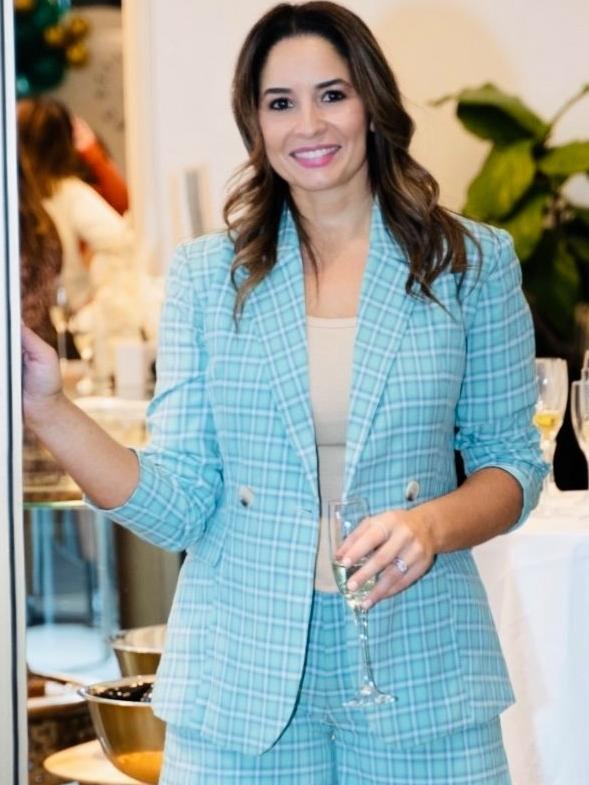 Lisa Raneri wearing Valente The Label's Capri Crop, Salerno Blazer and Positano Pant. Picture: Supplied